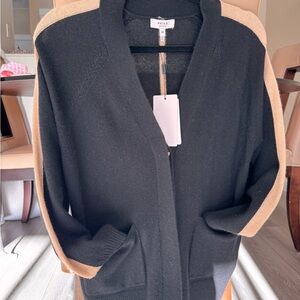 Reiss Black and Tan Cardigan